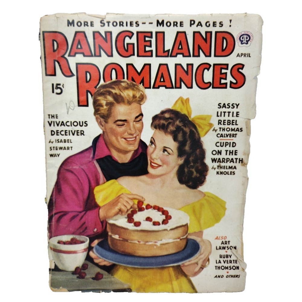 Rangeland Romances April 1944 15 Cent Pulp Fiction Magazine Sassy Little Rebel